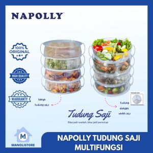 NAPOLLY Tudung Saji Akrilik Susun Makanan Anti Serangga 5 Jam WS 4in1 TS 14 Sekat / Non Sekat -MN