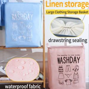 Linenlike Fabric Laundry Basket for Sorting and Storing Dirty Clothes Foldable and Dustproof