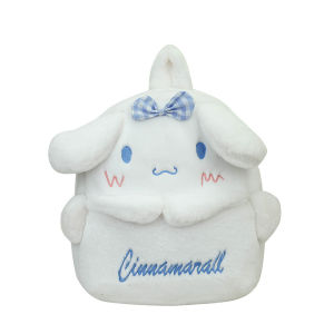 NEW Sanrio Cartoon Lovely Plush Backpack Cinnamoroll Kuromi Faux Fur Schoolbag Backpack Cute Girl School bag Large capacity waterproof Travel Backpack for women Creative Hellokitty School Backpack Girls Birthday Gifts Christmas Gift