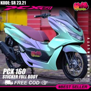COD Sticker Decal Full Body Honda Pcx 160 Tahun 2020 2021 2022 2024 Sticker Full Body Pcx 160 Gradasi Racing Pcx 160 Racing Gradasi Simple PCX Racing SRBW 23.21