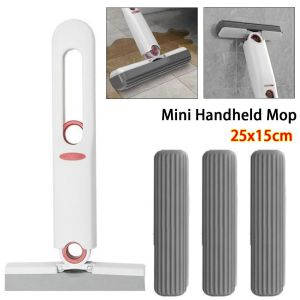 DISHONORSTORE76RE2 Foldable Mini Mop Hands-free Washing Water-absorbing Lazy Handheld Mop Portable Rotatable Kitchen Small Mops Home Kitchen Bathroom Car