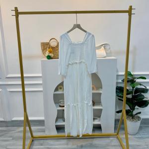 Long Dress Plain Crincle Ruffle 3011-2 - Ghaudens