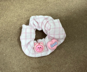 Hair Tie 🎀 Loopy粉色小海狸发圈 Getah Rambut Loopy Comel Warna Merah Jambu Cute Loopy Hair Rope Hair Ring Hair Accessories