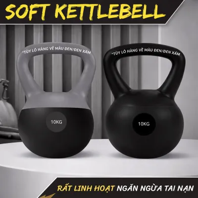 Q312(10KG)-BG Tạ Bình Vôi Kettlebell Tạ Quai Xách 10KG PVC Lõi Cát Sắt Tập Mông Đùi