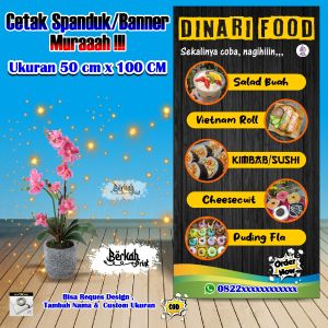 Spanduk Banner Aneka Jajanan Viral Ukuran 50 cm x 100 cm