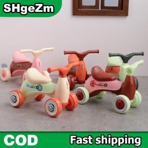 SHgeZm 1Pcs Simulation Mini Cute Kids Balance Car Four-wheeled Baby Sliding Scooter Ornament Creative Assembly Childrens Car Toy Gift
