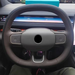 Kaly Zrainsun Customized Car Steering Wheel Cover For NIO ET5 ET5T Touring 2022 2023 2024 2025 3D Style Hand Stiching Interior Braid H8M4T