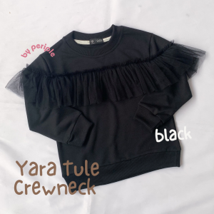 PERIPLE Yara Tule Crewneck Atasan Anak Perempuan Untuk Usia 3-12 Tahun