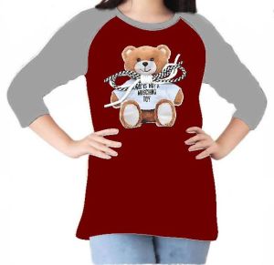 Kaos Wanita Lengan 3/4 / Kaos atasan Wanita Sablon tali sepatu bear DTF / Kaos Cewek/ Kaos Oblong/ Kaos BajuTshirt Atasan/ Kaos RaglanLengan 3/4 / Baju Tshirt/ Baju Oblong/ Kaos Raglan/ Baju Raglan