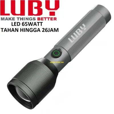 SENTER LED ZOOM 85WATT LUBY L-AL8006 - 1.200LM - 4.000mAh - CAHAYA TERANG - FULL BODY ALUMINIUM