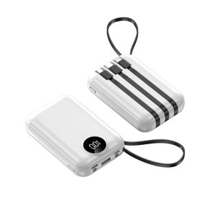 30000 mAh Fast Charging Power Bank | Portable Charger For Smart Phones With 3 types of USB | Built-in Charging Cable & Flashlight | Sleek Power Bank Design | All-in-One Charging | On-the-Go Charger | Travelling | Pocket-Sized Power Bank | Universal USB