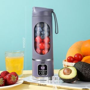 USB Rechargeable 450ml Portable Blender Juicer/ Home Use Mini Mixer/ 12 Stainless Steel Blades For