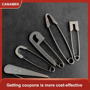 【CANAMEK】 Hợp Thời Trang Lớn Pins Cho Quần Áo Kim Loại An Toàn Pins Jeans Ăn Mặc Khăn Có Thể Điều Chỉnh Pins Phụ Kiện