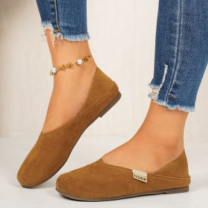 Free Shipping WomenS Loafers 2026 Spring New Collection Plus Size Round Toe Shallow Mouth Soft Sole Comfortable And Versatile Casual Shoes