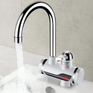 Máy Nước Nóng Trực Tiếp Gắn Chậu gắn tường có rơle chống giật an toàn dùng Nước Nóng và Lạnh Ngay Tại Vòi