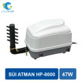 Máy sục sủi thổi khí oxy 10 VÒI Atman HP 8000 (47W - 70L/P)  cao cấp, tặng 10 đá sủi + 10m dây cho hồ bể cá cảnh. 