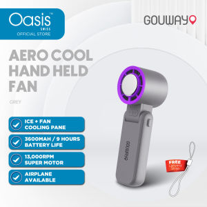 Gouway Aero Cool Strong Wind Fan Handheld Pocket Rechargeable Portable Ourdoors Kipas Tangan Berputar Kuat Ringan dan Mudah Dibawa