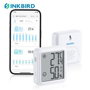 INKBIRD จอเทอร์โมมิเตอร์ไฮกรอมิเตอร์ดิจิตอลไร้สายอัจฉริยะเซ็นเซอร์วัดอุณหภูมิความชื้นในร่มและจอแอลซีดีชาร์จไฟได้กล้องวงจรปิดดูภาพจากมือถือแสดงผล IBS-TH3-PLUS-WiFi สำหรับห้องเรือนกระจกห้องใต้ดินพร้อมการแจ้งเตือน