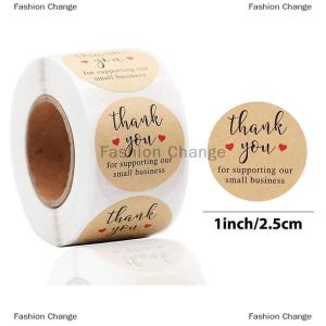 [COD] Fashion Change 500pcs Thank You Round Sticker Scrapbook Letter Handmade Stickers Seal Labels Stickers Wedding Gift Flower Decoration