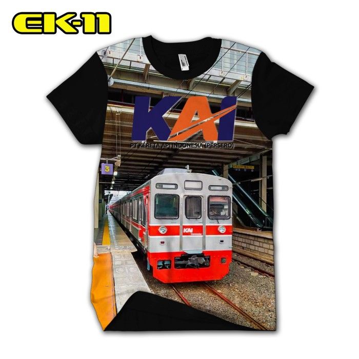 Baju Kereta Api Motif Krl Kaos Locomotip 3d Terlaris Lazada Indonesia