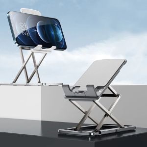 Aluminum Alloy Bracket High-Quality Slim Lightweight Foldable Adjustable Mobile Device Holder Phone Tablet Stand