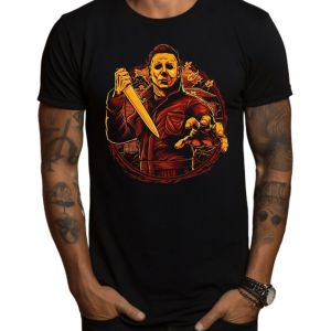 Michael Myers Horror Movie T-Shirt DEAD BY DAYLIGHT Role Tshirt Classic Horror Characters Tee Men Summer O-neck Hot Sale Tops