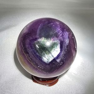 Muscovite Fluorite Sphere/Cat ‘s Eye Effect Fluorite Sphere/猫眼效应萤石球/云母,猫眼效应萤石共生球