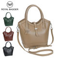 Royal Bagger Vintage Top-Handle Bags for Women, Genuine Leather Crossbody Shoulder Bag, Casual Bucket Handbag 1806. 