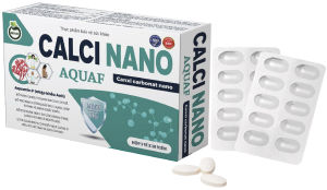 Viên uống Calci Nano Aqua F phát triển chiều cao giúp xương răng chắc khỏe giảm còi xương ở trẻ nhỏ