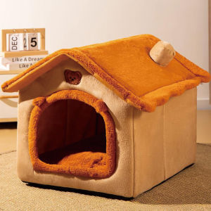 Dog House Cat House House-style Pet Bed Pet Warm Nest Small dog Suitable for all Seasons Removable and Washable