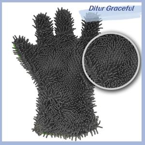 Ditur 1ชิ้นถุงมือกันน้ำถุงมือไมโครไฟเบอร์ถุงมือล้างรถอัตโนมัตินุ่มป้องกันรอยขีดข่วนสำหรับล้างรถถุงมือทำความสะอาดแบบมัลติฟังก์ชั่นหนา