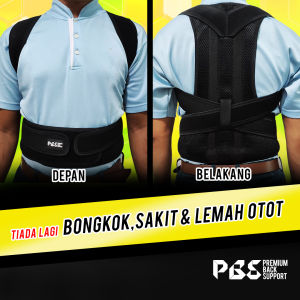 PREMIUM BACK SUPPORT WITH BARS Baju Sakit Tulang Belakang Belt Backbone Posture Corrector Bongkok Slip Disc