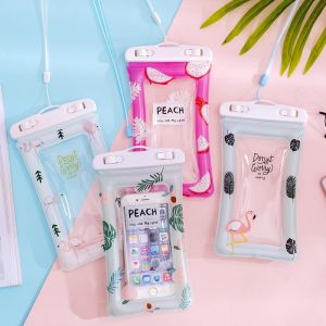Túi Đựng Điện Thoại Chống Nước Xịn Viền Phao Hoạt Hình Dễ Thương Có Khóa Zip Có Dây Đeo Nổi Trên Mặt Nước Đi Bơi Đi Biển