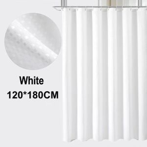 DEEYO Waffle Weave Shower Curtain Makapal Thick Waterproof Mildew Resistant Washable Bathroom Partition Curtain With Hooks