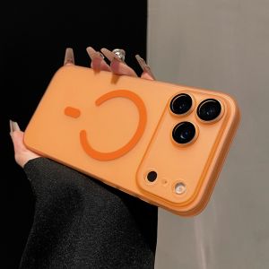 Matte for Magsafe Hard PC Slim Case for iPhone 16 17 Pro Max Air 15 Plus 14 13 12 11 Magnetic Camera Protector Frosted Cover
