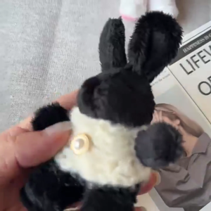 Plush Long Ears Rabbit Keychain Cute Pendant Keyring Hanging Ornament Key Holder Backpack Handbag Charm for Girl Women