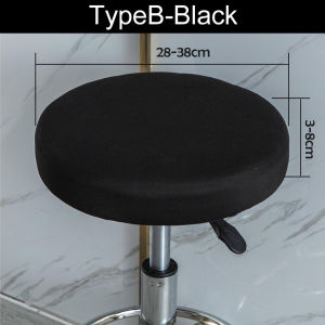 Elastic Round Chair Cover Spandex Decor Removable Washable Office Dining Room Bar Stools Chairs Protector Cover Round Stool Cover Elastic Swivel Chair Covers Stretch Rotating Chairs Protector Washable Seat Case for Office Hotel Decor