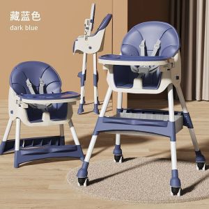 Kid High Chair Baby Chair For Eating Baby High Chair Baby Feeding Chair Foldable Portable Home Use Adjustable Height Universal