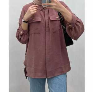 Blouse karina oversize / Kemeja karina oversize / kemeja oversize / Blouse kemeja kekinian / Kemeja maudy shirt / kemeja wanita kekinian