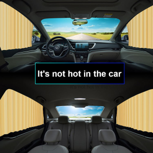 Car magnetic curtain Universal sunscreen heat insulation sunshade car window magnetic infinite track