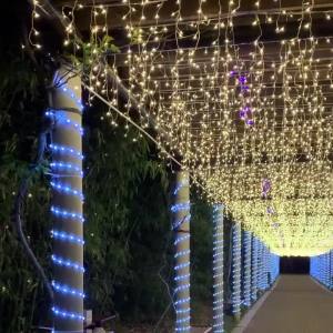 New 5 meters Christmas Garland Led Icicle Curtain String Lights Droop 40 60 cm Outdoor Eaves Garden Street Decoration Holiday Light Xmas