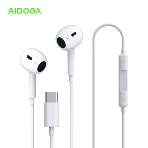 AIDOGA AUD-619 Semi In-Ear Wired Headphone DAC Digital Audio Chip Earphones 1.2M Immersive Hi-Fi Stereo Sound Type-C AUX 3.5mm