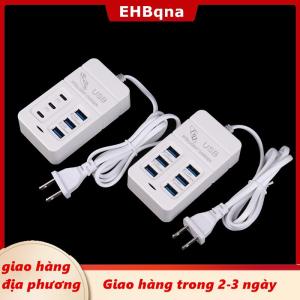 [COD] EHBqna 3PF Ship within 24 hours 1 cái chúng tôi cắm 6 cổng Multiport USB sạc 35W PD TypeC điện thoại di động sạc nhanh tường sạc TypeC USB HUB Adapter