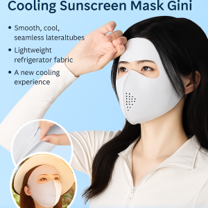 Ice Silk Cool Skin-Friendly Mask Full-Face UV Face Mask Outdoor Cycling Face Cover  Thin Breathable Mesh Mask