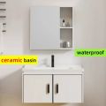 Aluminum Mirror Cabinet Bathroom Cabinet With Mirror Wall Lavatory Sink Complete Set Bathroom Sink Cabinet Wash Basin. 