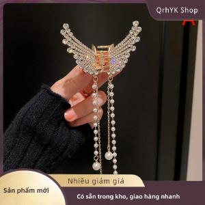 Hàng có sẵn✨ New Pha Lê Rhinestone Bướm Ngọc Trai Tua Kẹp Tóc Hàn Quốc Đơn Giản Side Clip Liu Hai Clip Cá Mập Kẹp Kẹp Tóc Phụ Kiện Tóc Phụ Nữ