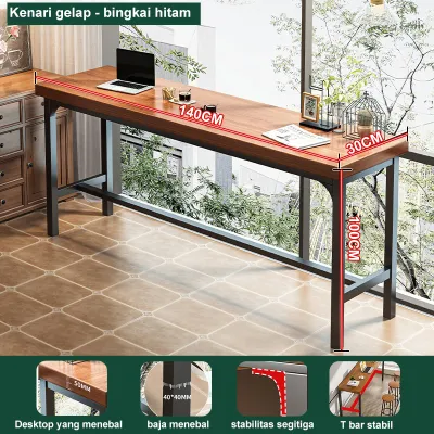 Meja Bar 180CM Meja Cafe Besi Meja Kopi Teras Meja Makan Minimalis Meja Barista Meja Panjang