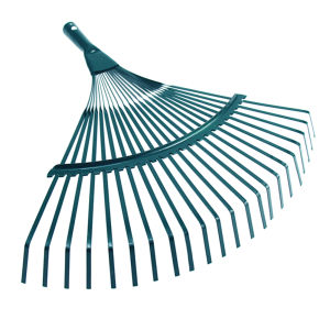 22 Teeth Grass Rake Head Garden Leaf Rake Cleaning Tool 42cm Steel Fan Rake Head Replacement Outdoor