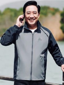 Áo khoác nam áo khoác gió trung niên nam hàng quảng châu