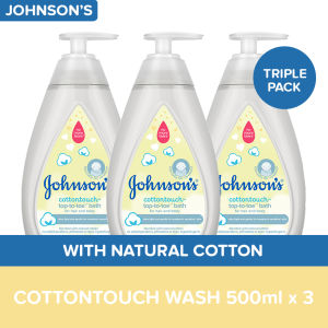 Johnsons CottonTouch Wash 500ml x 3